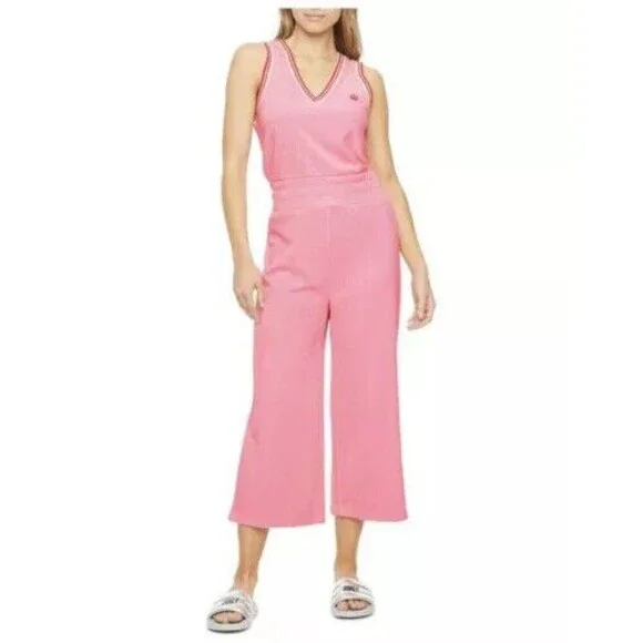NWT Juicy Couture Light PINK Terry Capri Length Jumpsuit, New - Picture 11 of 16